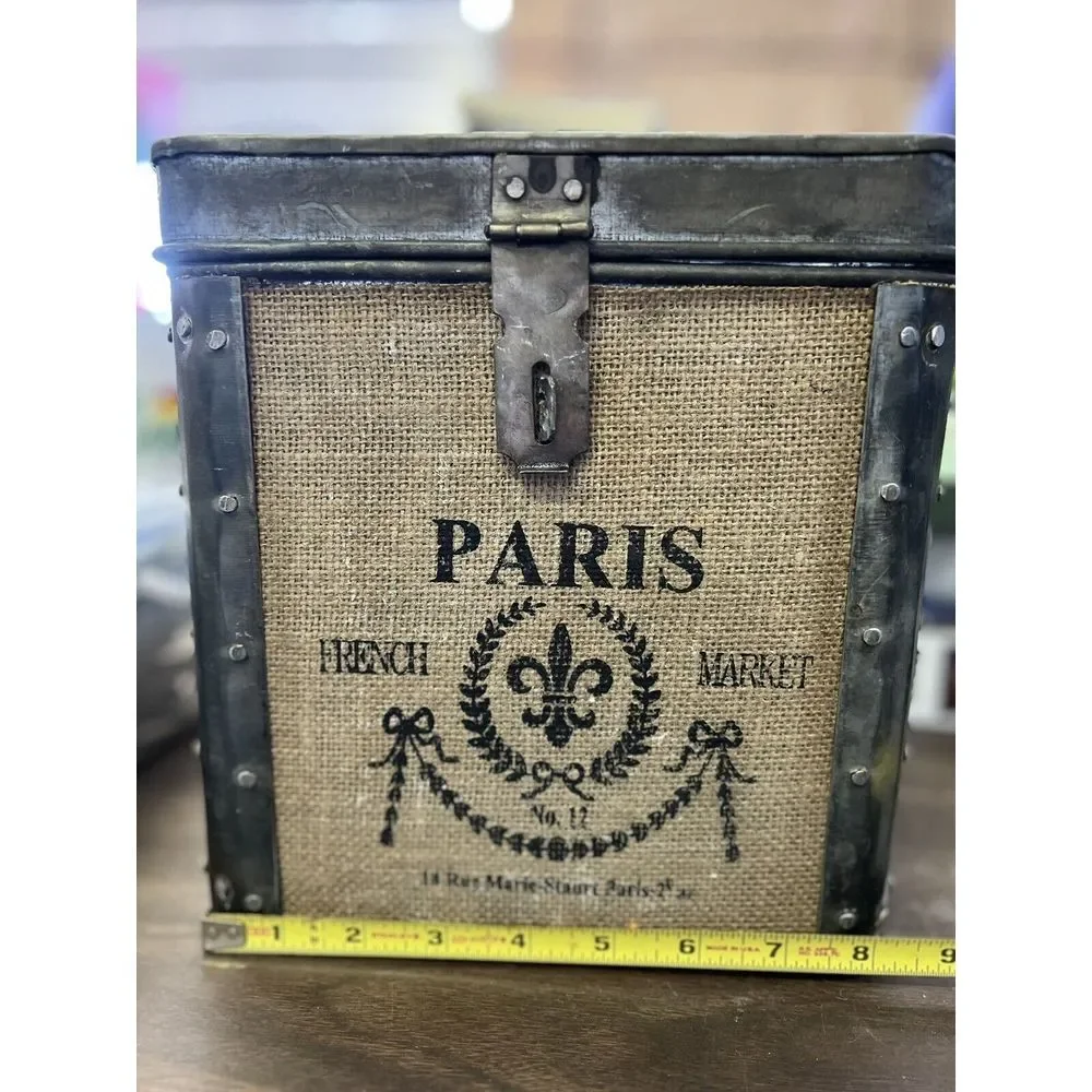 Metal Latch Box‎ Burlap Removable Sign